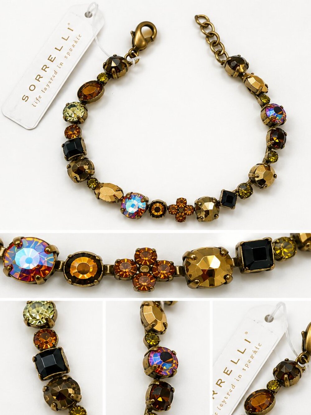 NWT Sorrelli Gold and Brown Bracelet with Bohemian Elegance